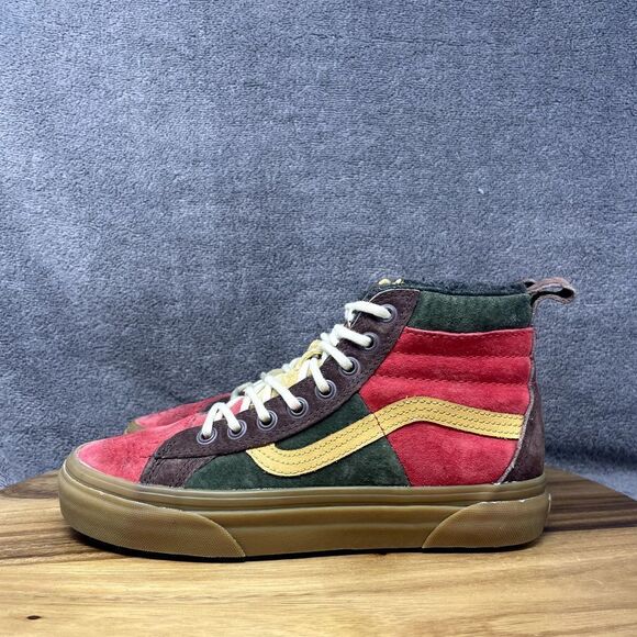 Vans Sk8-Hi MTE Womens Sz 6.5 Shoes Green Red High Top Hiking Outdoor Sneakers - Picture 3 of 9